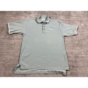 E. Magrath Polo Shirt Mens Large Green Senior Classic Golf Embroidered Cotton